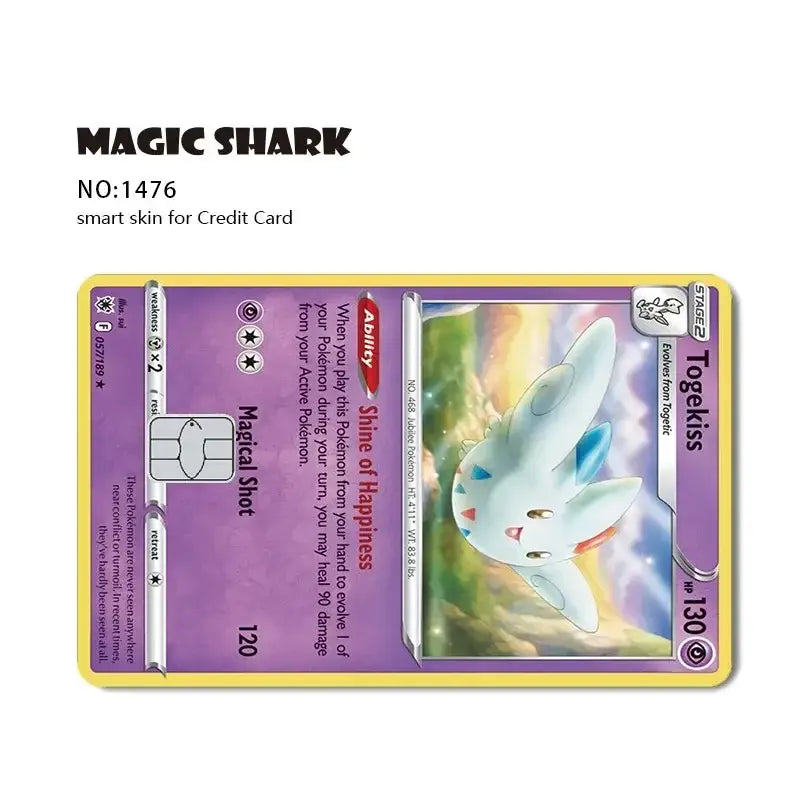 Pokemon cover per carta di credito debit bank card front