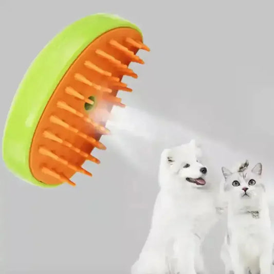 Spazzola a vapore per cani e gatti 3in1 Spray elettrico