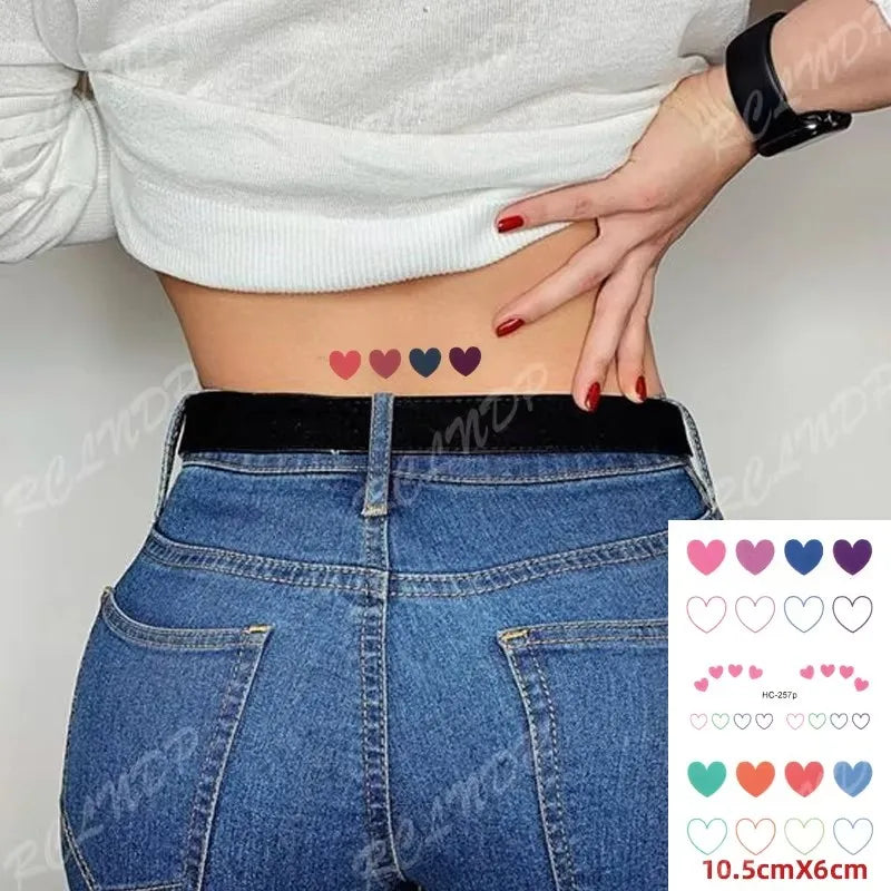 Tatuaggio Temporaneo Impermeabile Adesivo Cuore