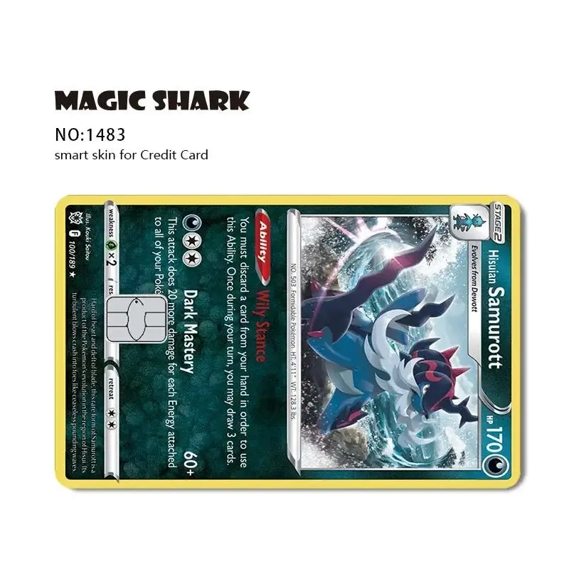 Pokemon cover per carta di credito debit bank card front