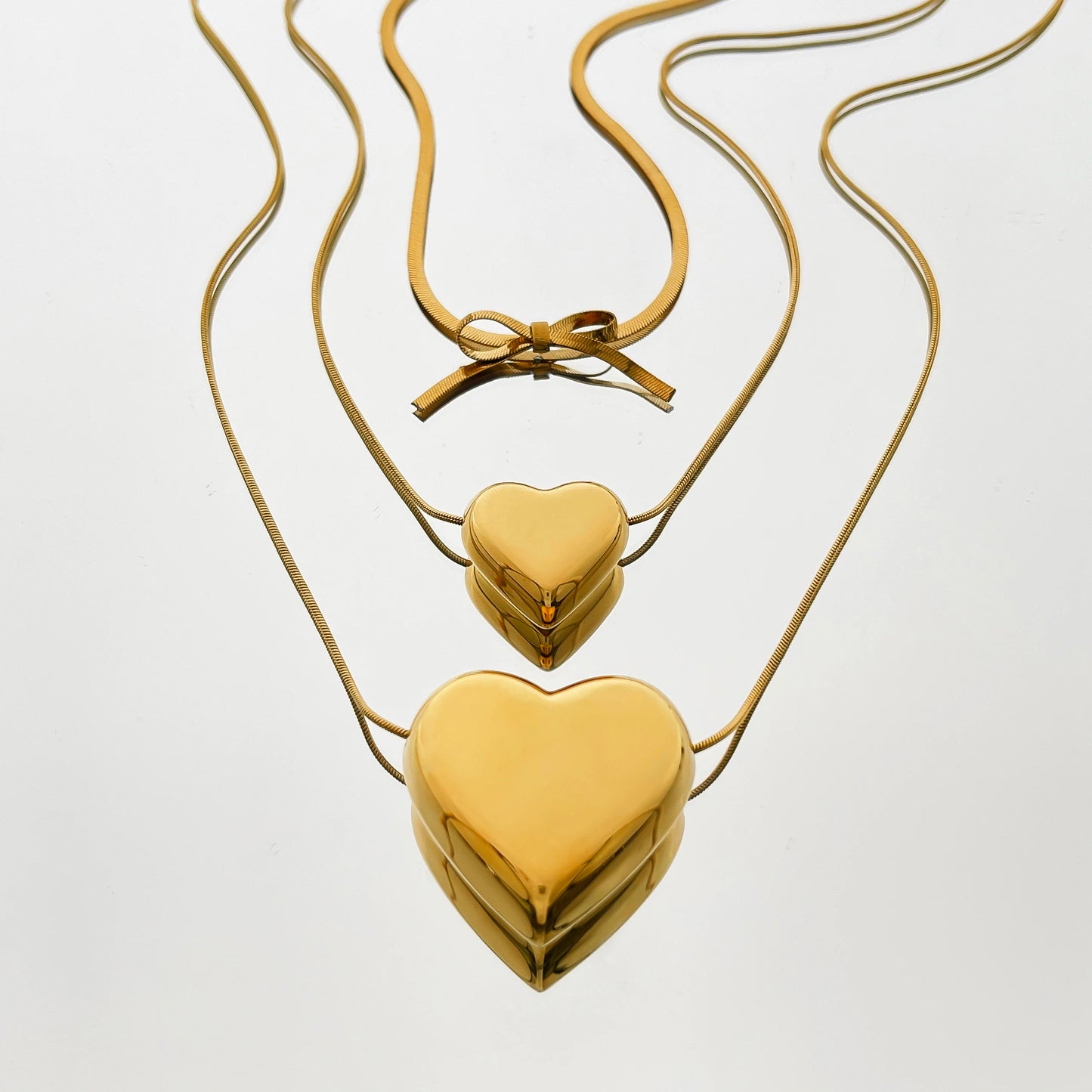 Catena Cuore Pendente Collana per Le Donne Colore Oro