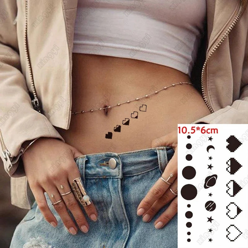 Tatuaggio Temporaneo Impermeabile Adesivo Cuore