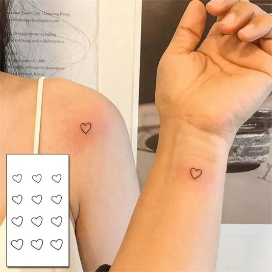 Tatuaggio Temporaneo Impermeabile Adesivo Cuore