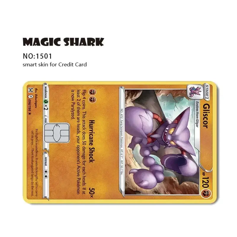 Pokemon cover per carta di credito debit bank card front