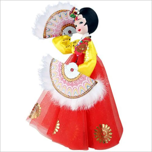 Bambola Hanbok souvenir tradizionale coreana (abiti tradizionali coreani) (danza del ventaglio coreano piccola) - Toy