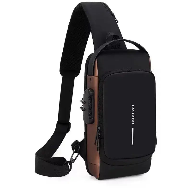 Borsa a tracolla da uomo multifunzione antifurto USB Messenger Pack da uomo - Borsa a tracolla da uomo