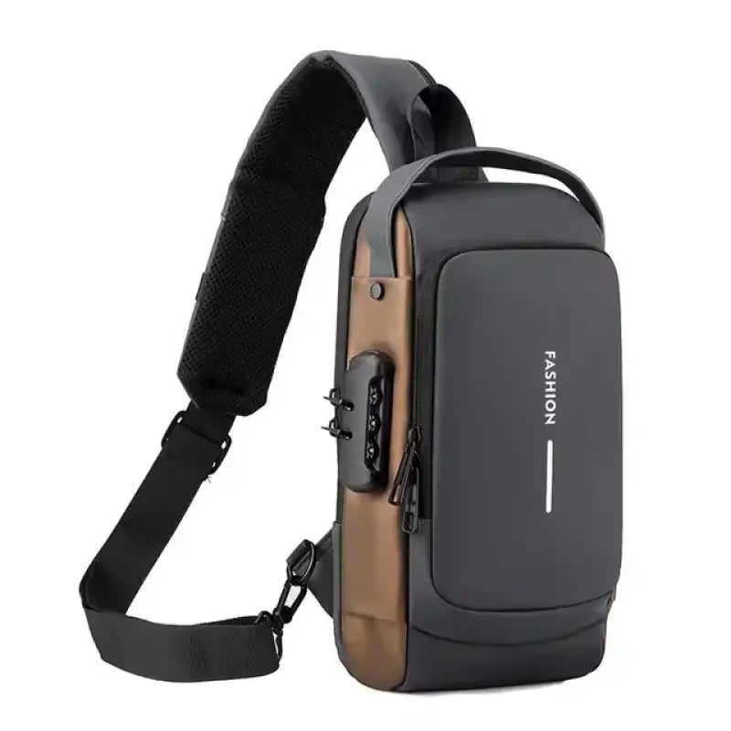 Borsa a tracolla da uomo multifunzione antifurto USB Messenger Pack da uomo - Gray X1133 - Borsa a tracolla da uomo