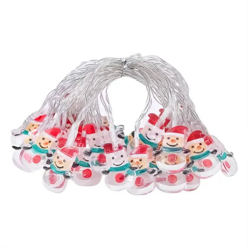 Decorazione Natalizia 10 luci di Natale a LED - Puoazzo di neve Natalizio - Decorazione Natalizia