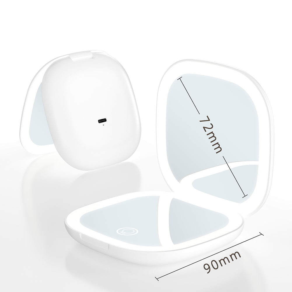 specchio per il trucco a led pulsante a sfioramento