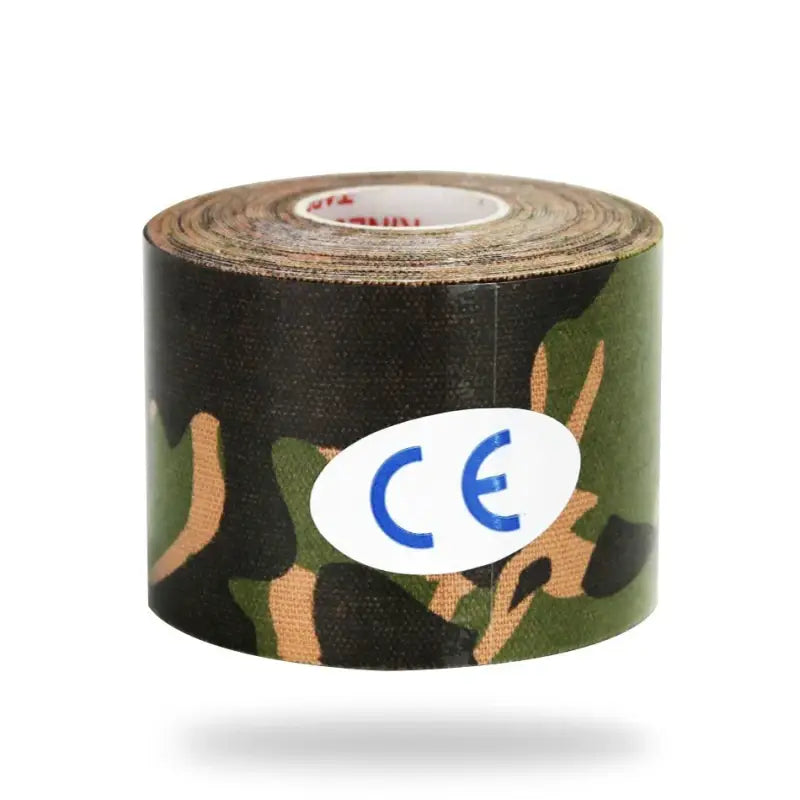 Ginocchiere Protector bendaggio autodesivo per dolore muscolare - Green Camo / 10 cm X 500 cm - autodesivo per dolore