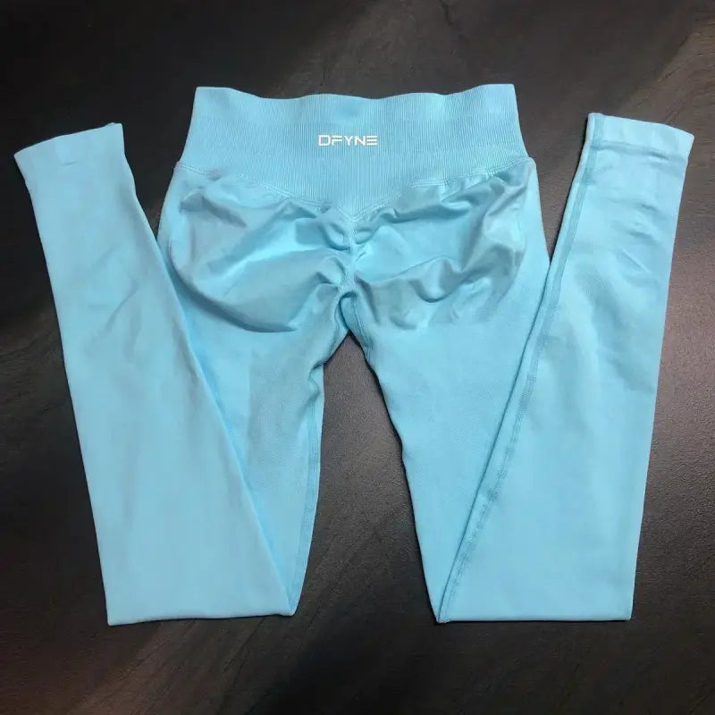 Leggings per le donne senza cuciture Yoga Legging Cintura bassa Fitness - SKY BLUE / XS - Yoga Legging