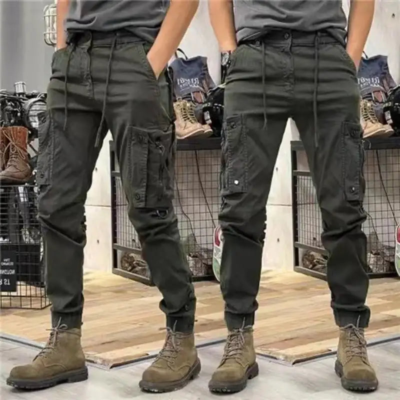 Pantaloni cargo in cotone tattico militare per pantaloni - pantaloni casual elastici da uomo