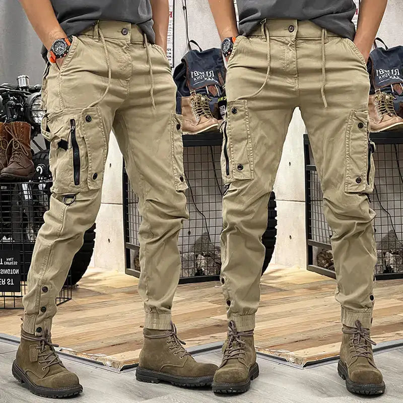 Pantaloni cargo in cotone tattico militare per pantaloni - Khaki / Pack of 1 / 28 - pantaloni casual elastici da uomo