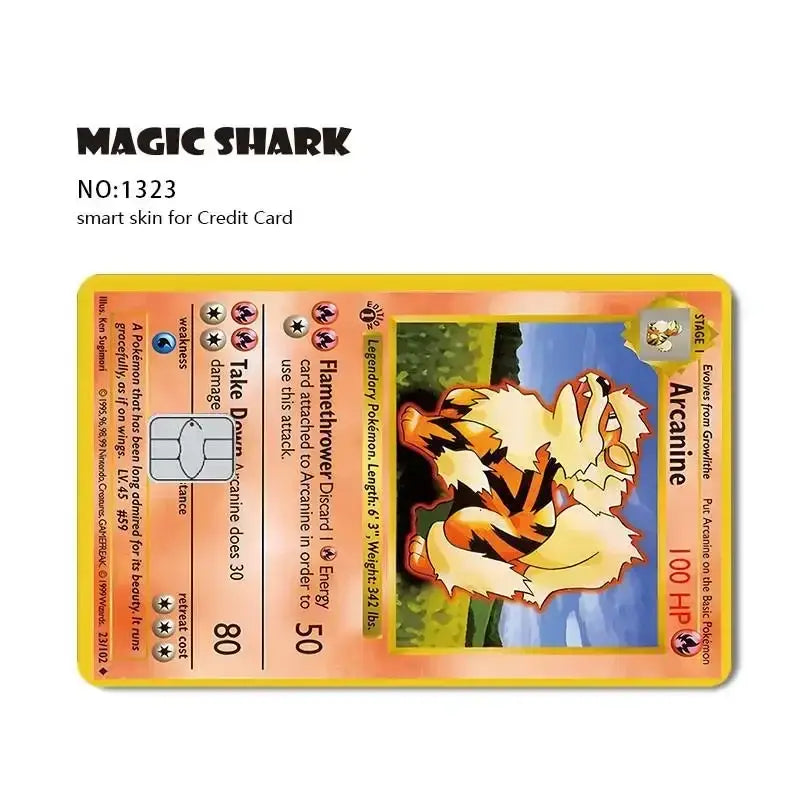 Pokemon cover per carta di credito debit bank card front - 1323 / No Chip - Cover per carta di credito