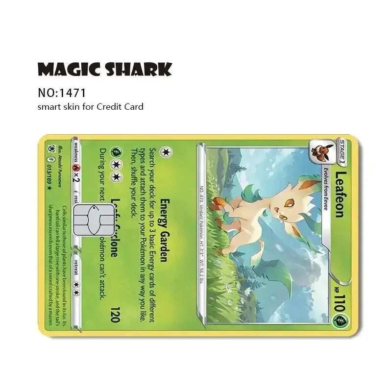 Pokemon cover per carta di credito debit bank card front - 1471 / No Chip - Cover per carta di credito