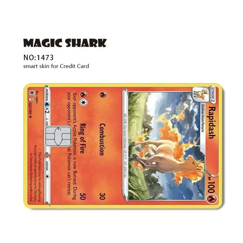 Pokemon cover per carta di credito debit bank card front - 1473 / No Chip - Cover per carta di credito