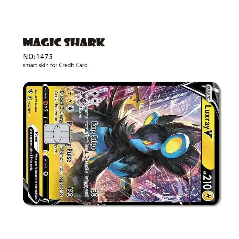 Pokemon cover per carta di credito debit bank card front - 1475 / No Chip - Cover per carta di credito