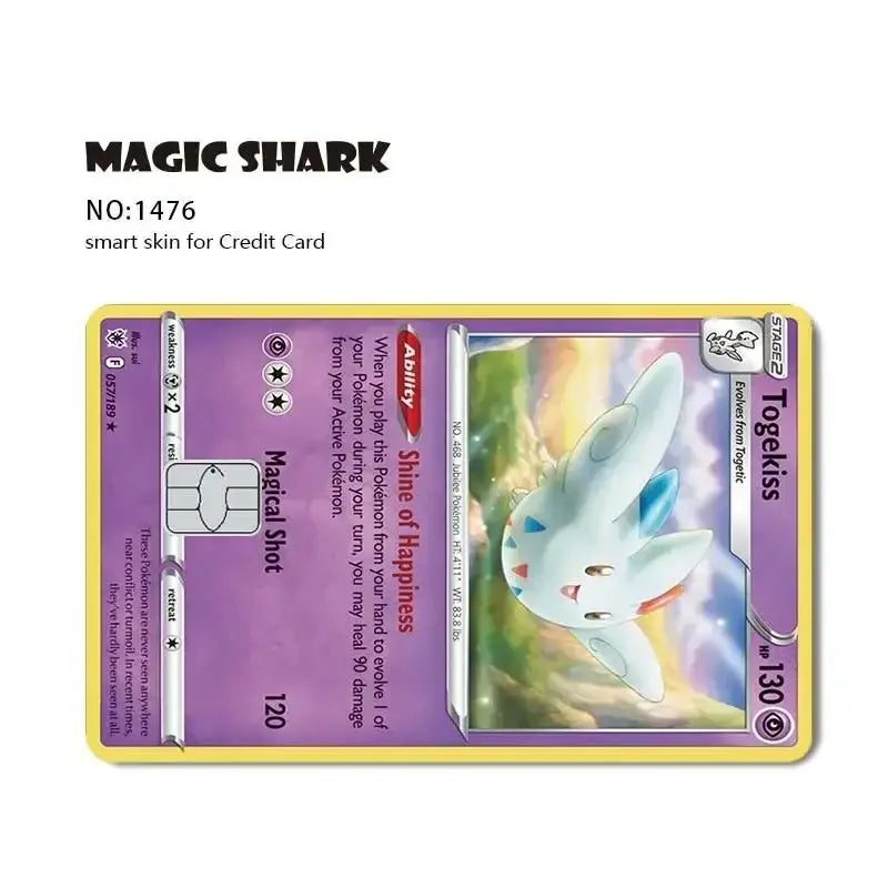 Pokemon cover per carta di credito debit bank card front - 1476 / No Chip - Cover per carta di credito