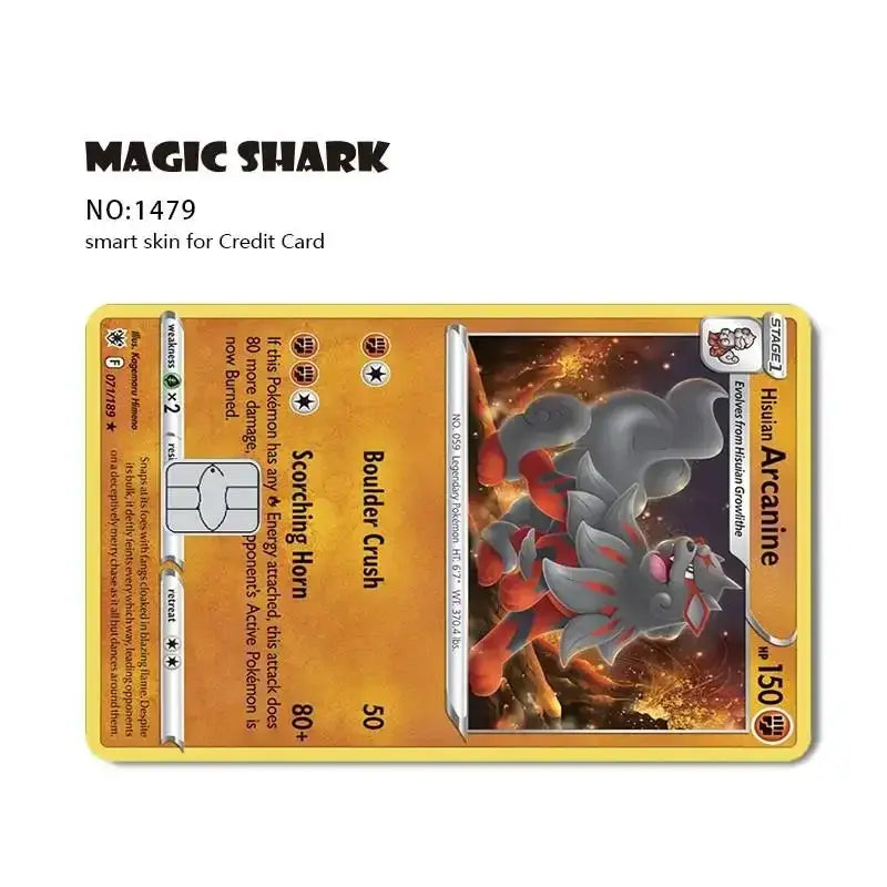 Pokemon cover per carta di credito debit bank card front - 1479 / No Chip - Cover per carta di credito