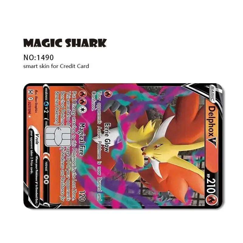 Pokemon cover per carta di credito debit bank card front - 1490 / No Chip - Cover per carta di credito