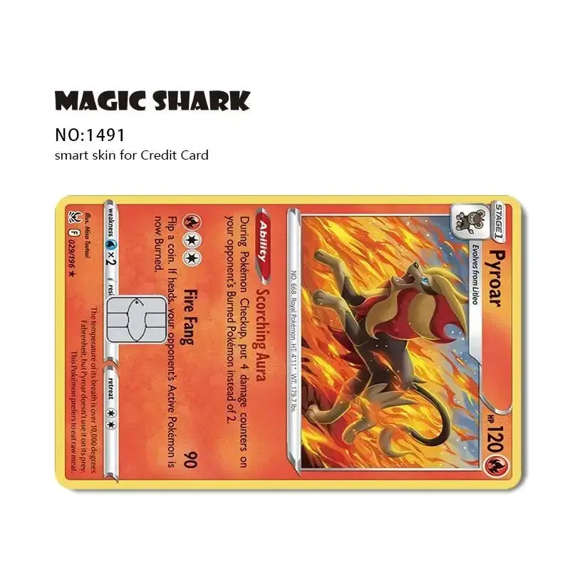 Pokemon cover per carta di credito debit bank card front - 1491 / No Chip - Cover per carta di credito