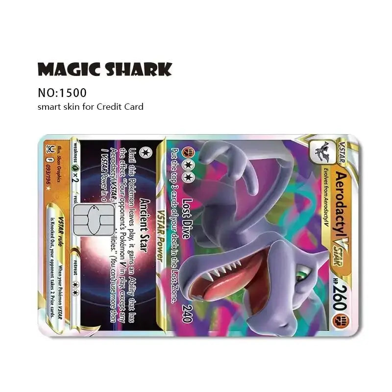 Pokemon cover per carta di credito debit bank card front - 1500 / No Chip - Cover per carta di credito