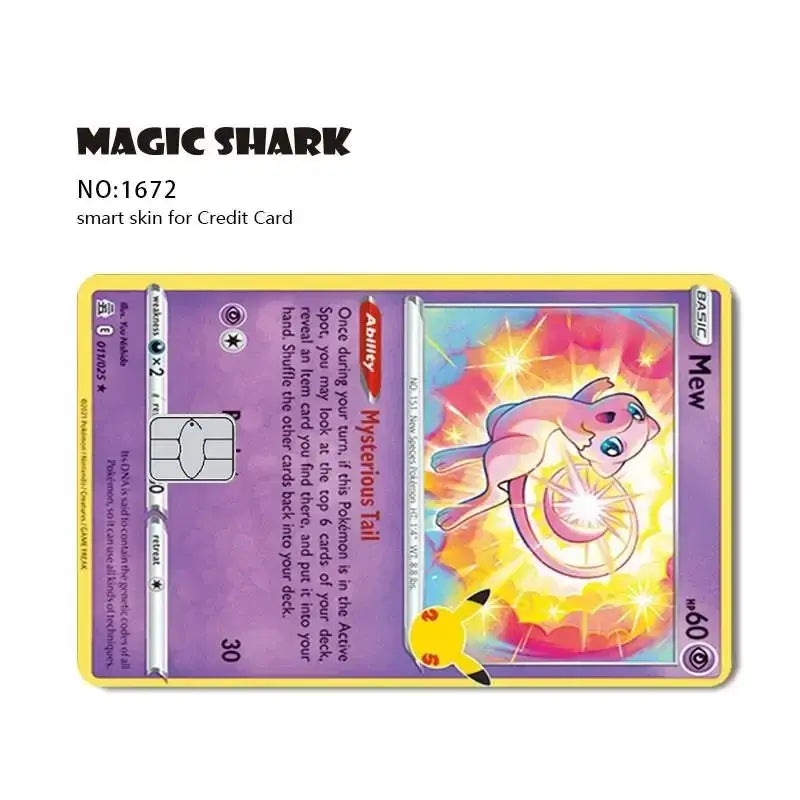 Pokemon cover per carta di credito debit bank card front - 1672 / No Chip - Cover per carta di credito