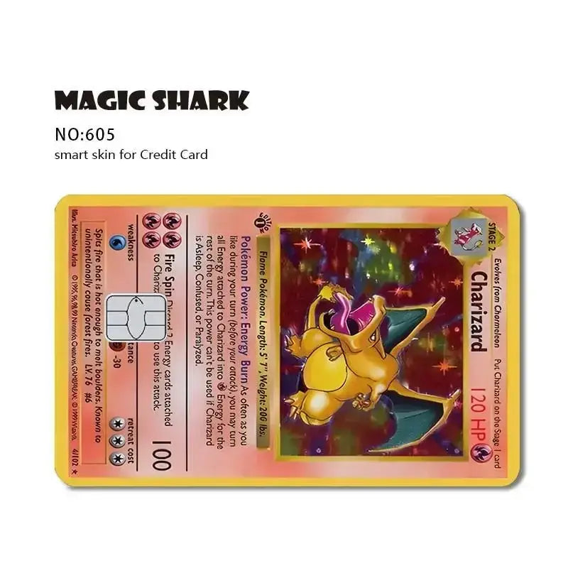 Pokemon cover per carta di credito debit bank card front - 605 / No Chip - Cover per carta di credito