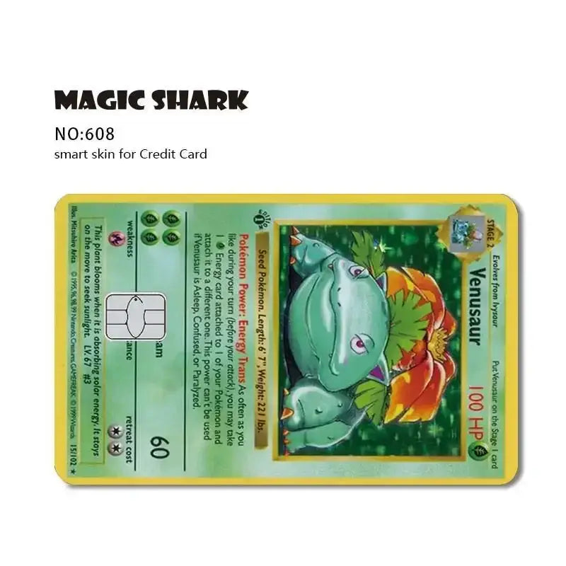 Pokemon cover per carta di credito debit bank card front - 608 / No Chip - Cover per carta di credito