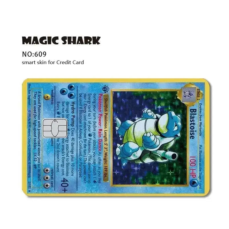 Pokemon cover per carta di credito debit bank card front - 609 / No Chip - Cover per carta di credito