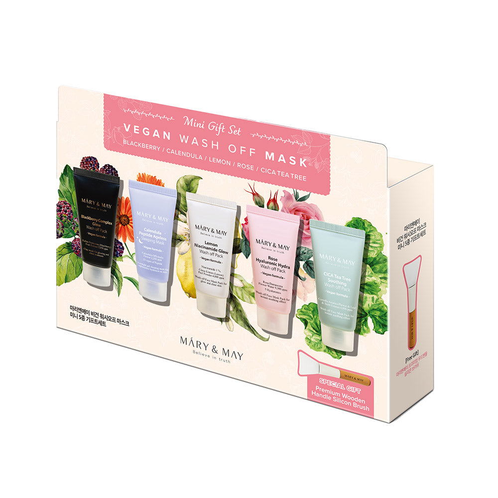 Mini set regalo Vegan Wash Off Mask (30g x 5)