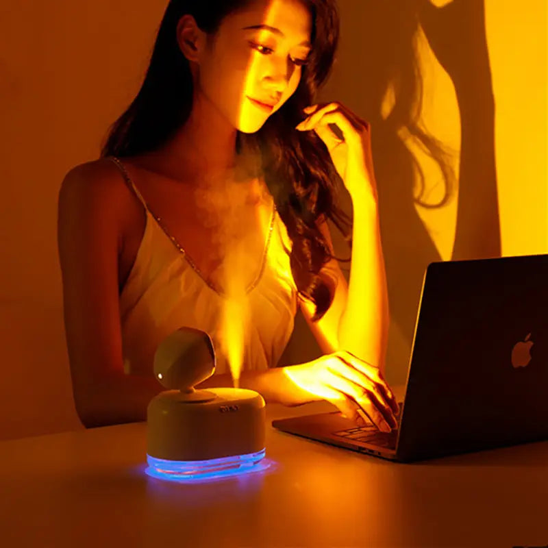 Questo umidificatore lampada a tramonto è l’accessorio perfetto per creare un’atmosfera rilassante e idratante