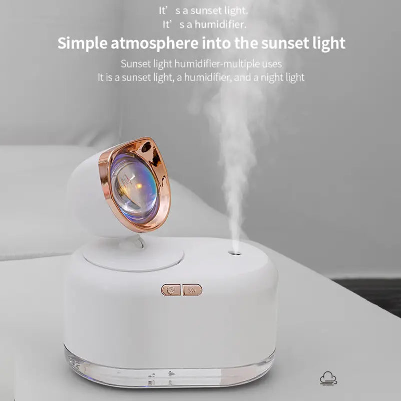 Questo umidificatore lampada a tramonto è l’accessorio perfetto per creare un’atmosfera rilassante e idratante