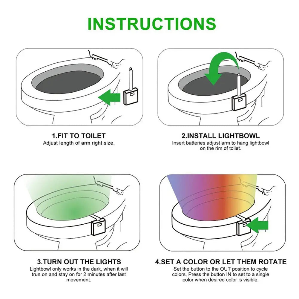 Luce notturna a LED intelligente per il bagno