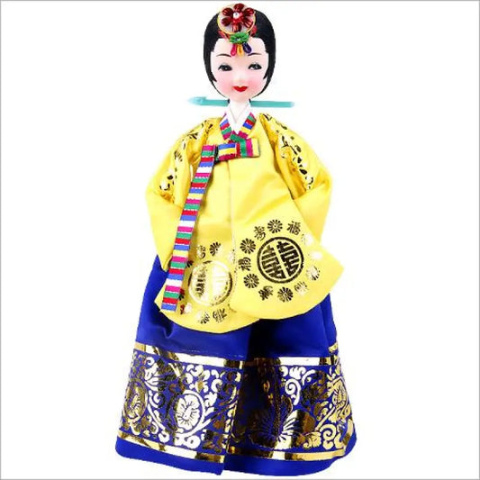 Souvenir tradizionale coreano Hanbok (abiti tradizionali coreani) Bambola (dama di corte piccola) - Toy Figures &