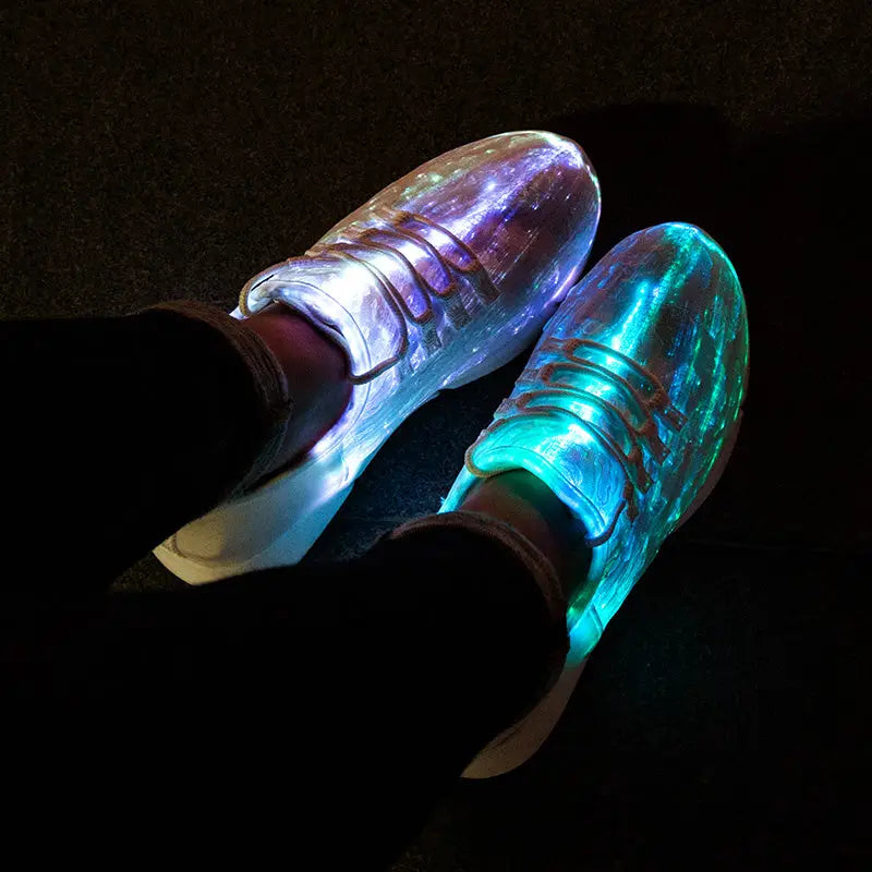 Scarpe estive a LED in fibra ottica per ragazze ragazzi